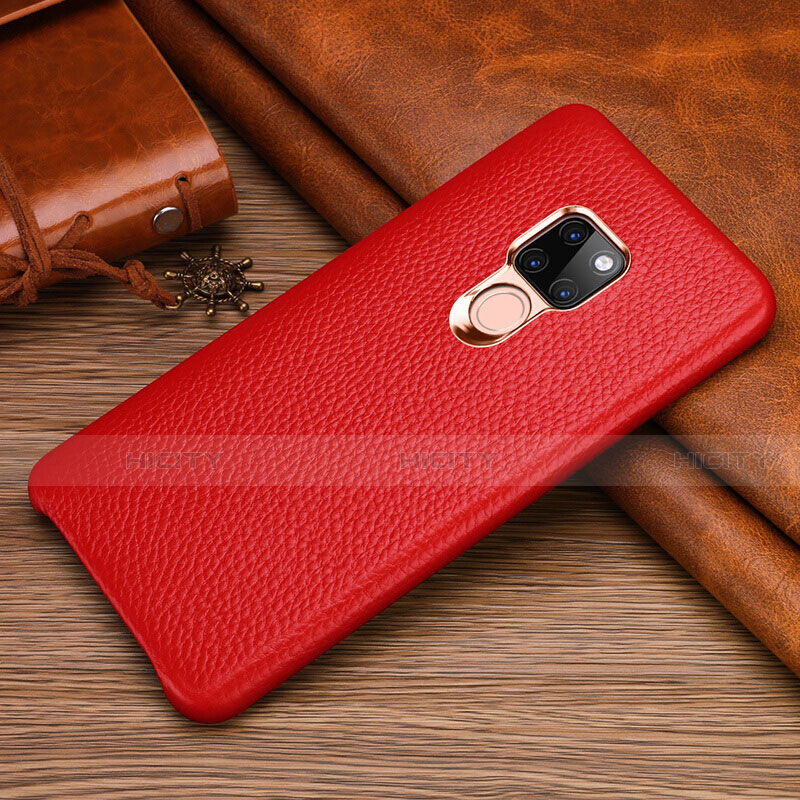 Funda Lujo Cuero Carcasa R06 para Huawei Mate 20 Rojo