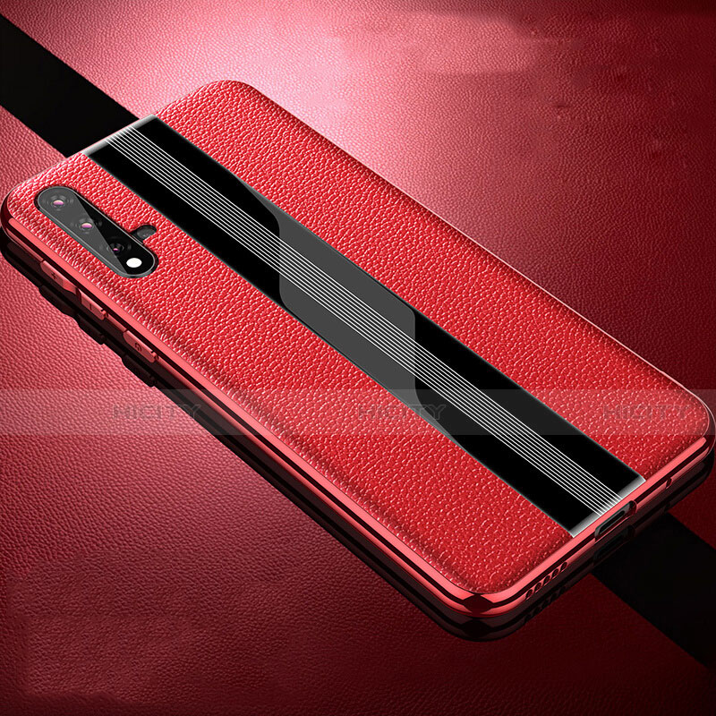 Funda Lujo Cuero Carcasa R06 para Huawei Nova 5 Pro Rojo