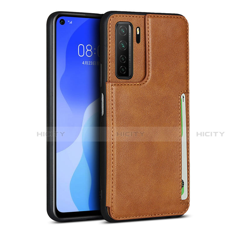 Funda Lujo Cuero Carcasa R06 para Huawei Nova 7 SE 5G Naranja