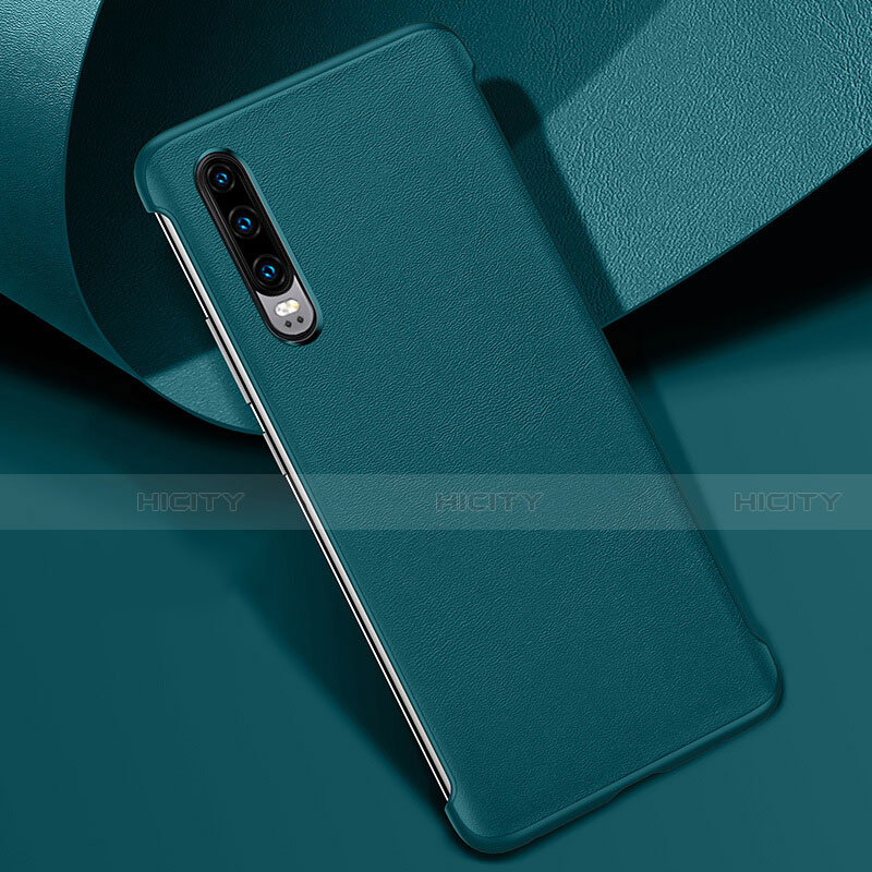 Funda Lujo Cuero Carcasa R06 para Huawei P30 Verde