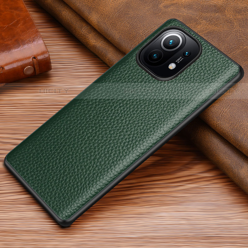 Funda Lujo Cuero Carcasa R06 para Xiaomi Mi 11 Lite 5G Verde