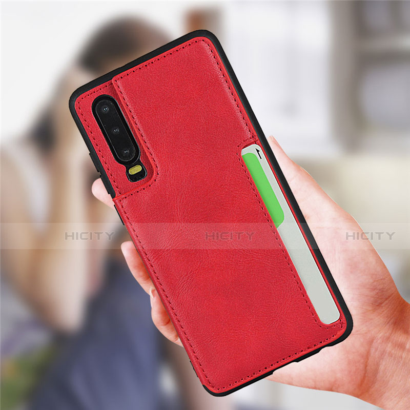 Funda Lujo Cuero Carcasa R08 para Huawei P30