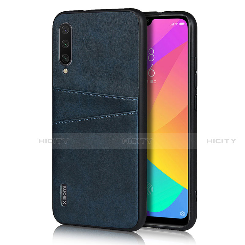 Funda Lujo Cuero Carcasa R08 para Xiaomi Mi A3 Azul