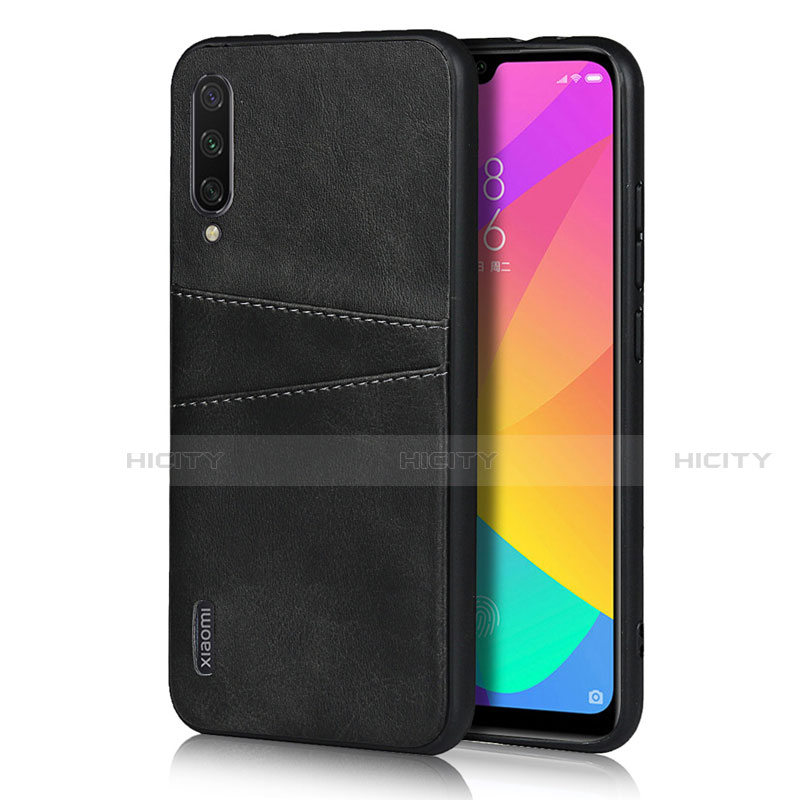 Funda Lujo Cuero Carcasa R08 para Xiaomi Mi A3 Negro