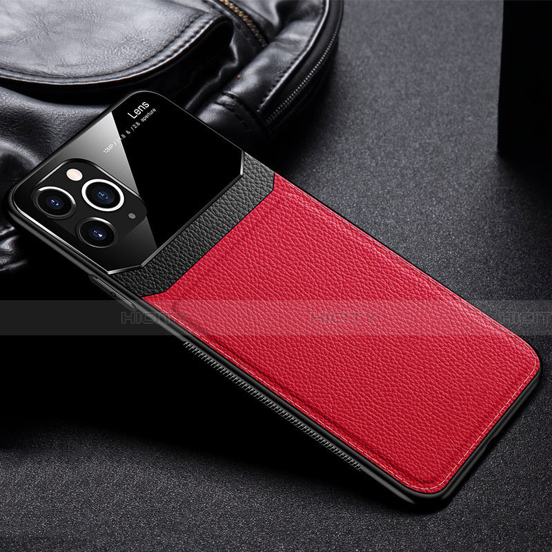 Funda Lujo Cuero Carcasa R09 para Apple iPhone 11 Pro Rojo