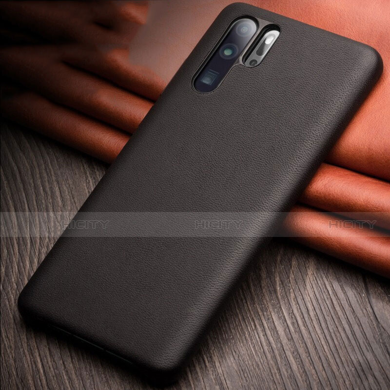 Funda Lujo Cuero Carcasa R11 para Huawei P30 Pro New Edition Negro