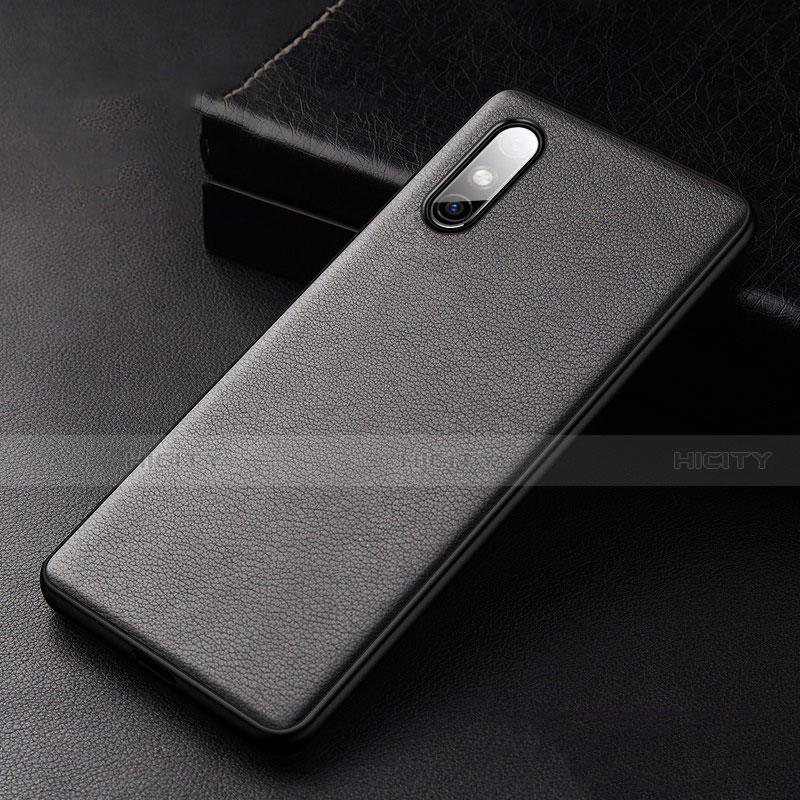 Funda Lujo Cuero Carcasa S01 para Huawei Enjoy 10e Negro