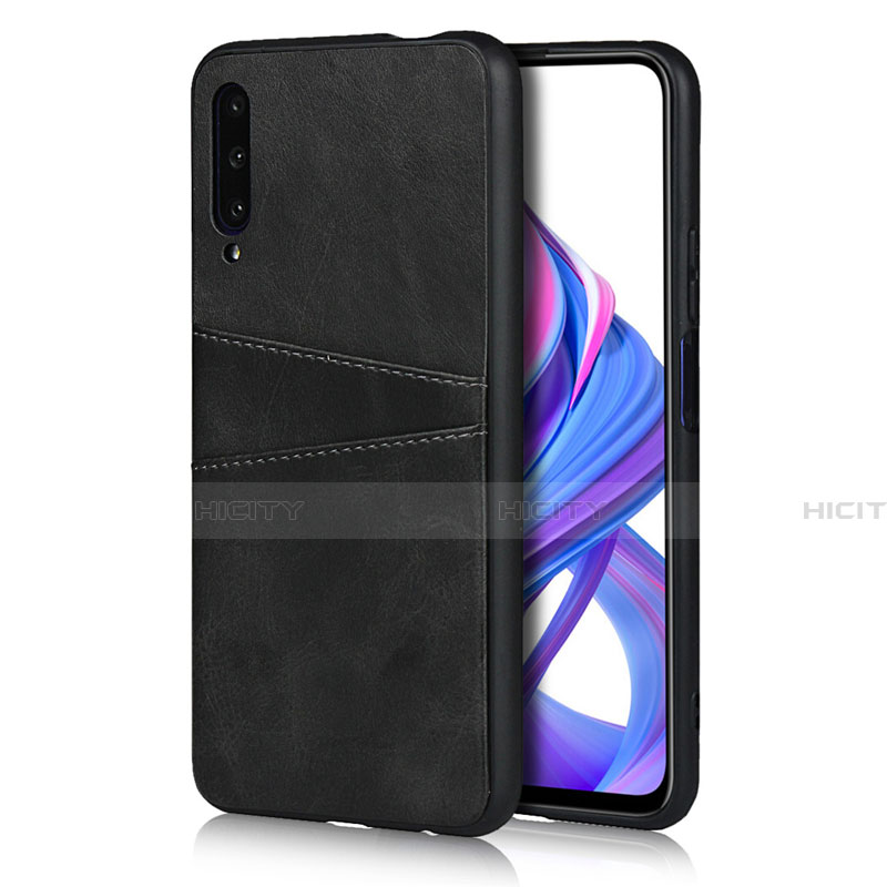 Funda Lujo Cuero Carcasa S01 para Huawei Honor 9X Pro Negro