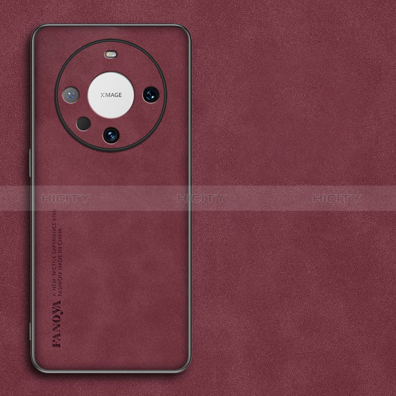 Funda Lujo Cuero Carcasa S01 para Huawei Mate 60 Pro Rojo