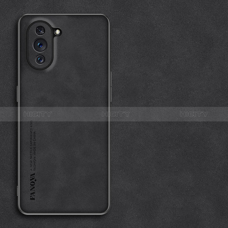 Funda Lujo Cuero Carcasa S01 para Huawei Nova 10 Negro