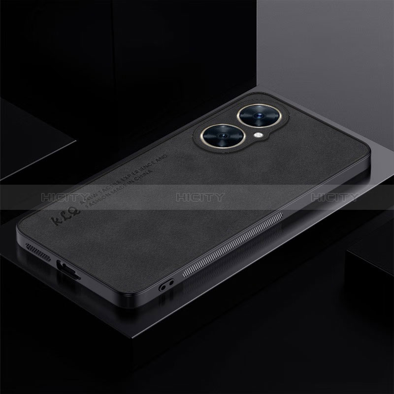 Funda Lujo Cuero Carcasa S01 para Huawei Nova 11i Negro