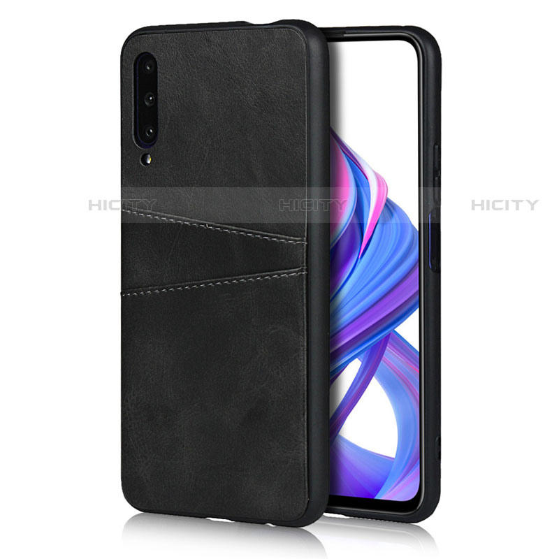 Funda Lujo Cuero Carcasa S01 para Huawei P Smart Pro (2019) Negro