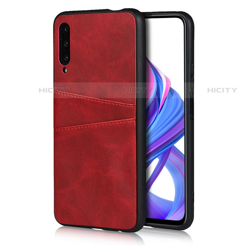 Funda Lujo Cuero Carcasa S01 para Huawei P Smart Pro (2019) Rojo