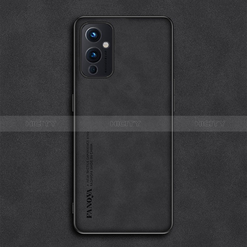 Funda Lujo Cuero Carcasa S01 para OnePlus 9 5G Negro