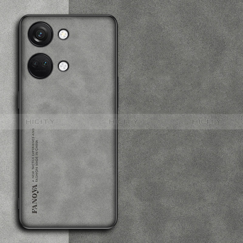 Funda Lujo Cuero Carcasa S01 para OnePlus Nord 3 5G Gris