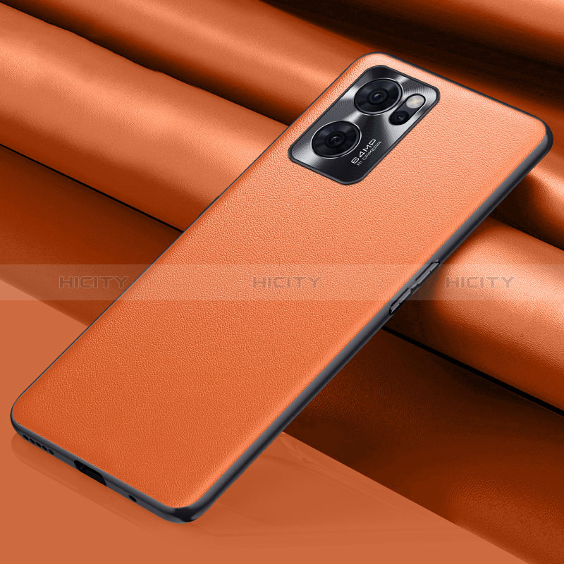 Funda Lujo Cuero Carcasa S01 para OnePlus Nord CE 2 5G Naranja