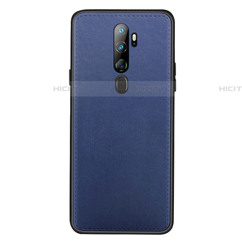 Funda Lujo Cuero Carcasa S01 para Oppo A11 Azul