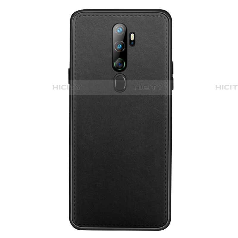 Funda Lujo Cuero Carcasa S01 para Oppo A11X Negro