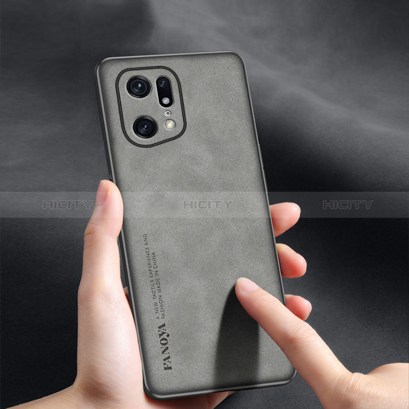 Funda Lujo Cuero Carcasa S01 para Oppo Find X5 5G