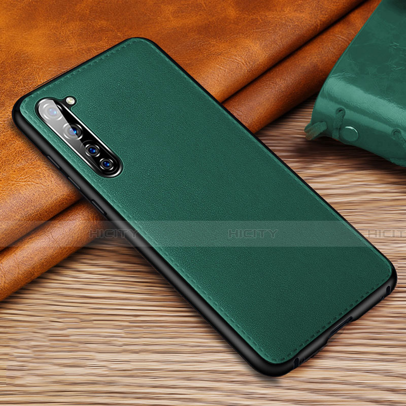 Funda Lujo Cuero Carcasa S01 para Oppo Reno3 Verde