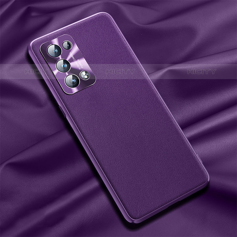 Funda Lujo Cuero Carcasa S01 para Oppo Reno6 Pro 5G Morado