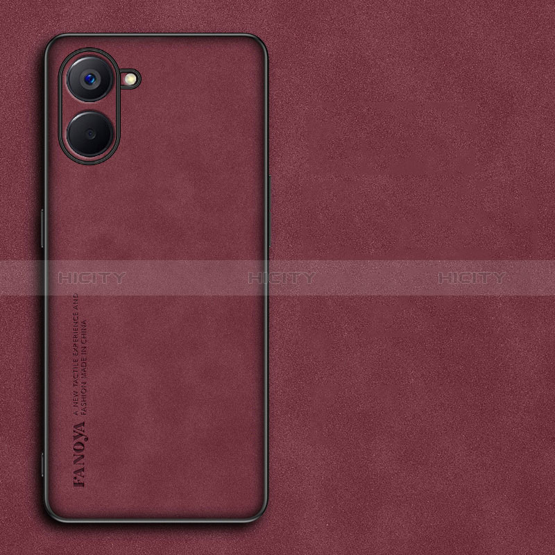 Funda Lujo Cuero Carcasa S01 para Realme 10S 5G Rojo