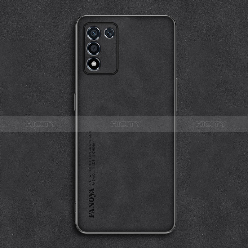 Funda Lujo Cuero Carcasa S01 para Realme 9 SE 5G Negro