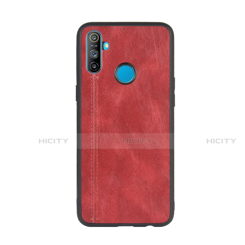 Funda Lujo Cuero Carcasa S01 para Realme C3 Rojo