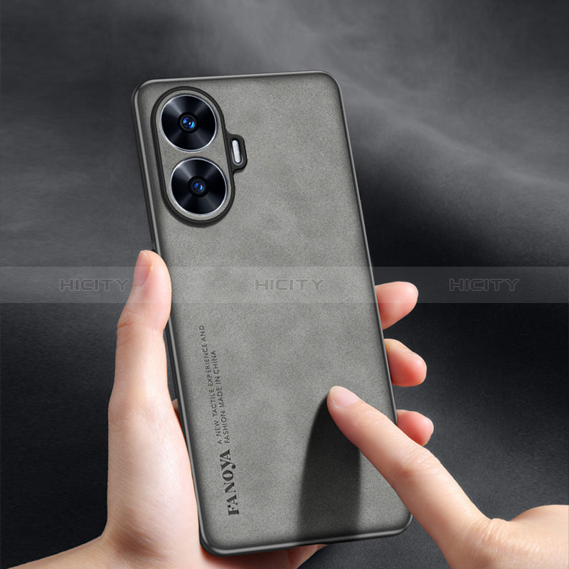 Funda Lujo Cuero Carcasa S01 para Realme C55