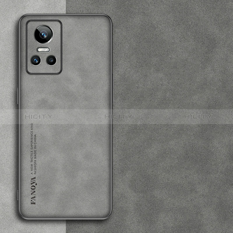 Funda Lujo Cuero Carcasa S01 para Realme GT Neo3 5G Gris