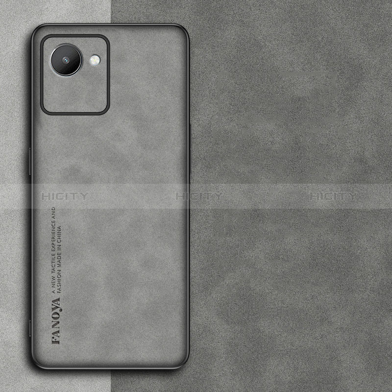 Funda Lujo Cuero Carcasa S01 para Realme Narzo 50i Prime Gris