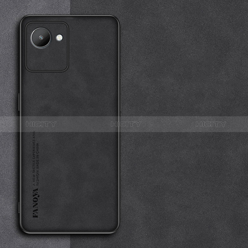 Funda Lujo Cuero Carcasa S01 para Realme Narzo 50i Prime Negro