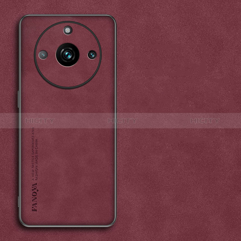 Funda Lujo Cuero Carcasa S01 para Realme Narzo 60 Pro 5G Rojo