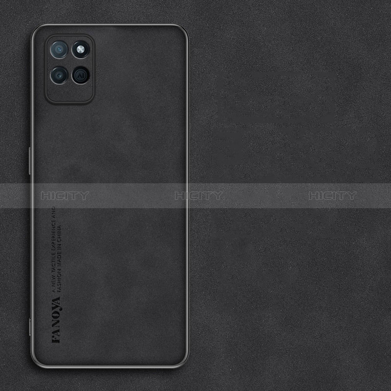 Funda Lujo Cuero Carcasa S01 para Realme V11s 5G Negro