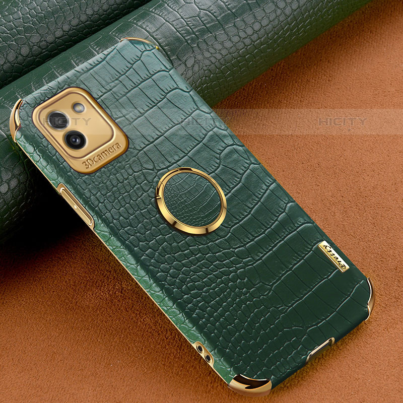 Funda Lujo Cuero Carcasa S01 para Samsung Galaxy A03 Verde