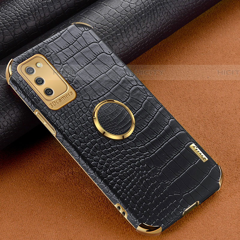 Funda Lujo Cuero Carcasa S01 para Samsung Galaxy A03s Negro