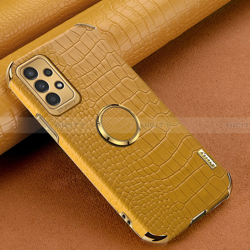 Funda Lujo Cuero Carcasa S01 para Samsung Galaxy A13 4G Amarillo