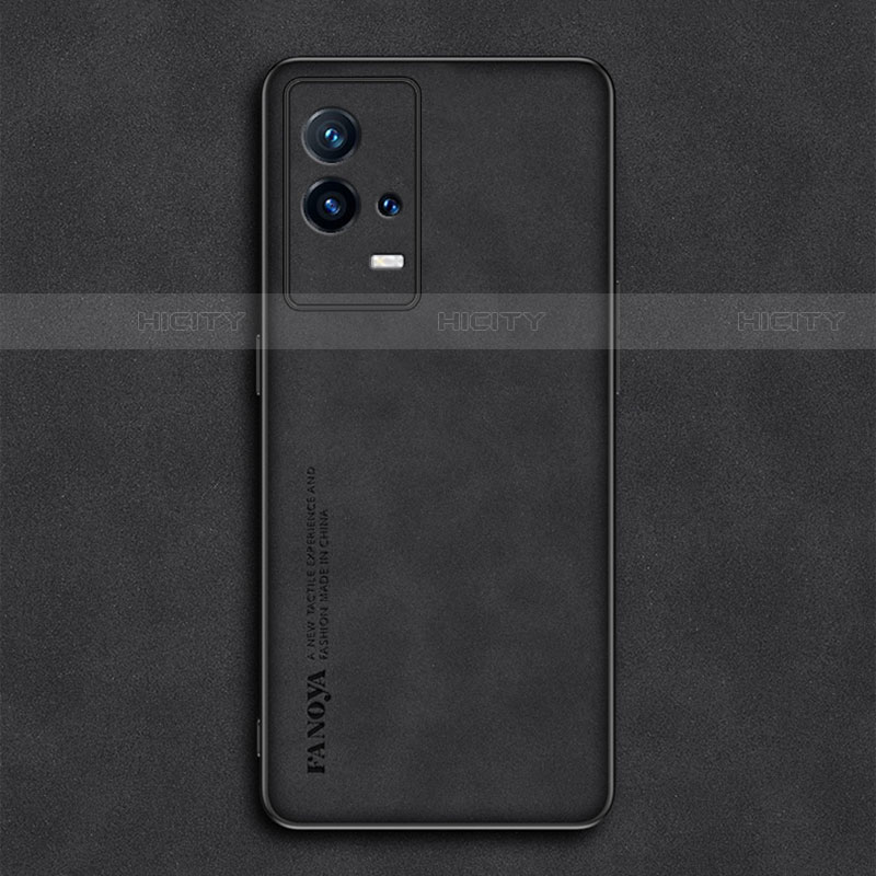 Funda Lujo Cuero Carcasa S01 para Vivo iQOO 8 Pro 5G Negro