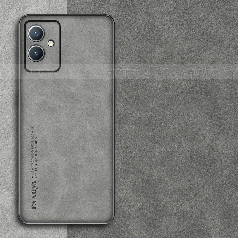 Funda Lujo Cuero Carcasa S01 para Vivo T1 5G India Gris