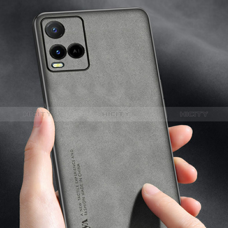 Funda Lujo Cuero Carcasa S01 para Vivo Y21G