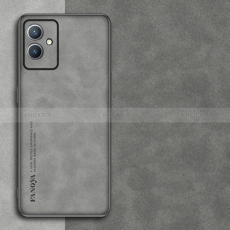 Funda Lujo Cuero Carcasa S01 para Vivo Y33e 5G Gris