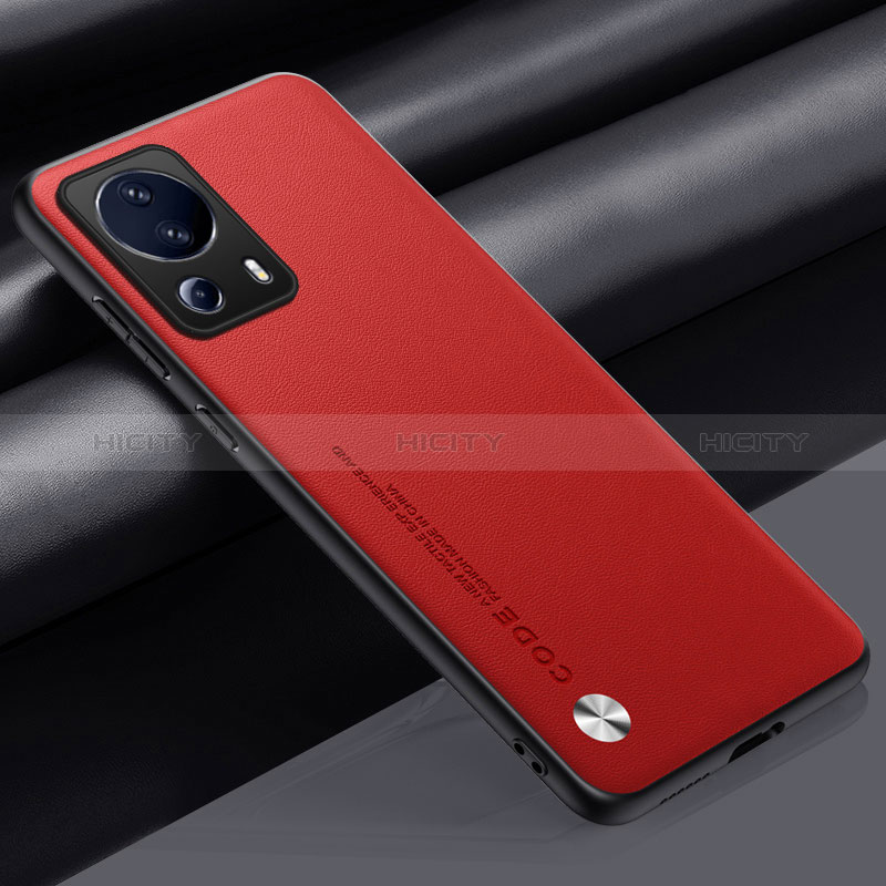 Funda Lujo Cuero Carcasa S01 para Xiaomi Civi 2 5G Rojo