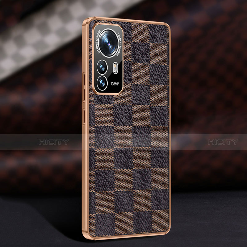 Funda Lujo Cuero Carcasa S01 para Xiaomi Mi 12 5G Marron