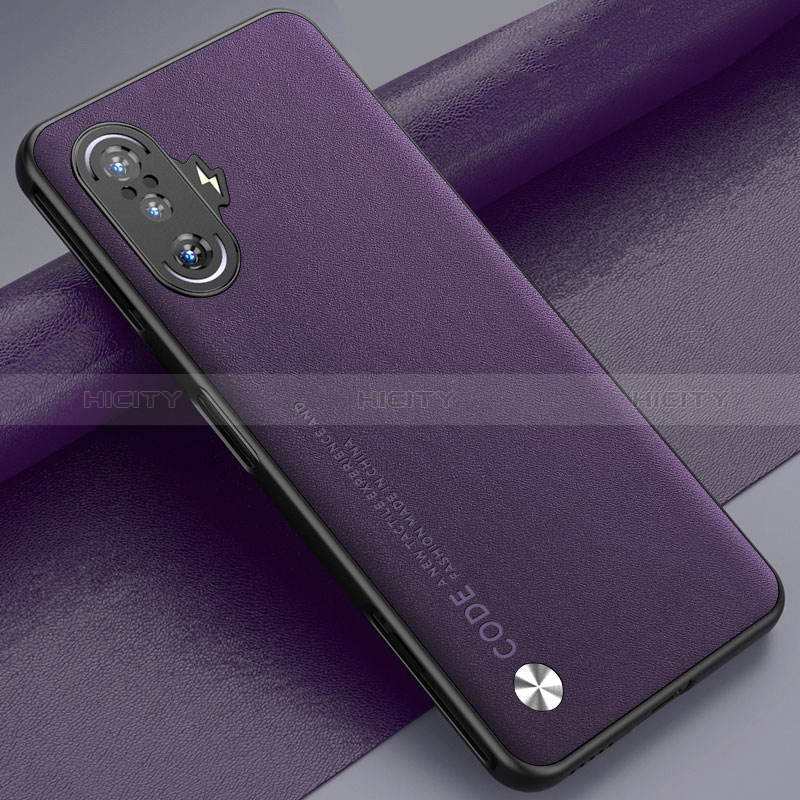 Funda Lujo Cuero Carcasa S01 para Xiaomi Poco F3 GT 5G Morado