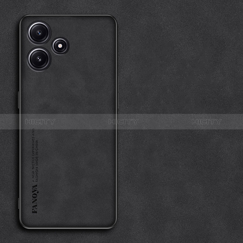 Funda Lujo Cuero Carcasa S01 para Xiaomi Poco M6 Pro 5G Negro