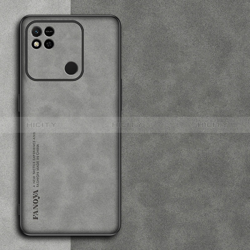 Funda Lujo Cuero Carcasa S01 para Xiaomi Redmi 9C NFC Gris