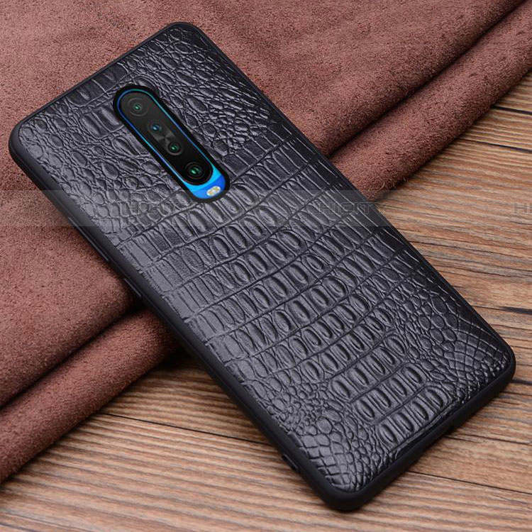 Funda Lujo Cuero Carcasa S01 para Xiaomi Redmi K30 4G Negro