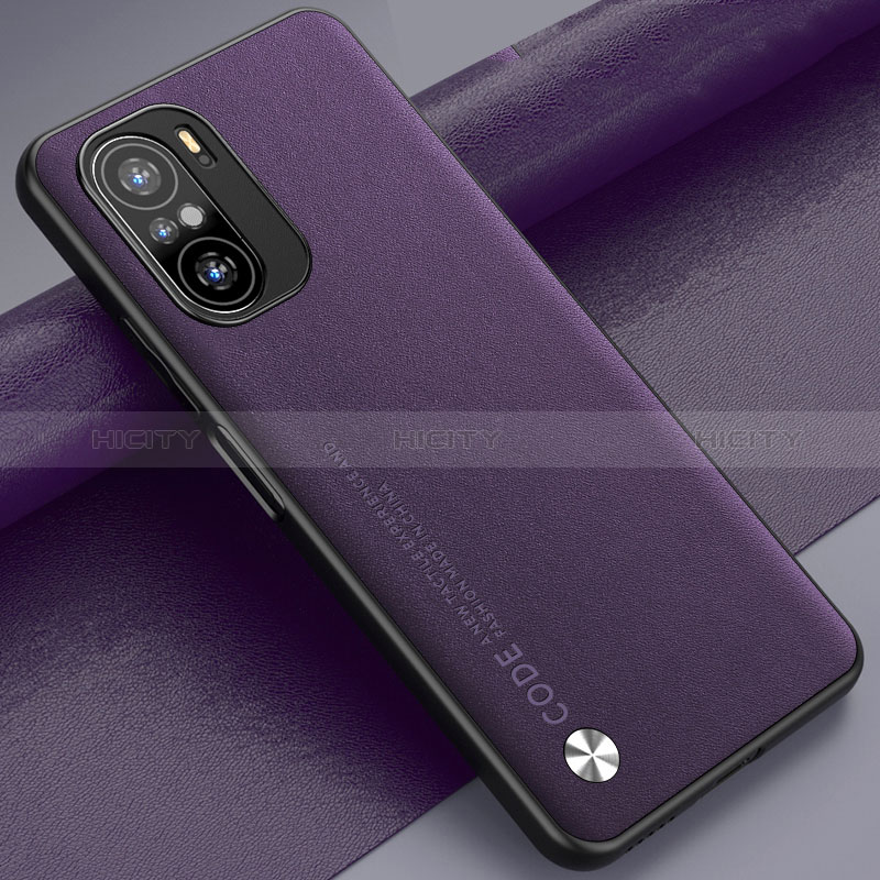 Funda Lujo Cuero Carcasa S01 para Xiaomi Redmi K40 5G Morado