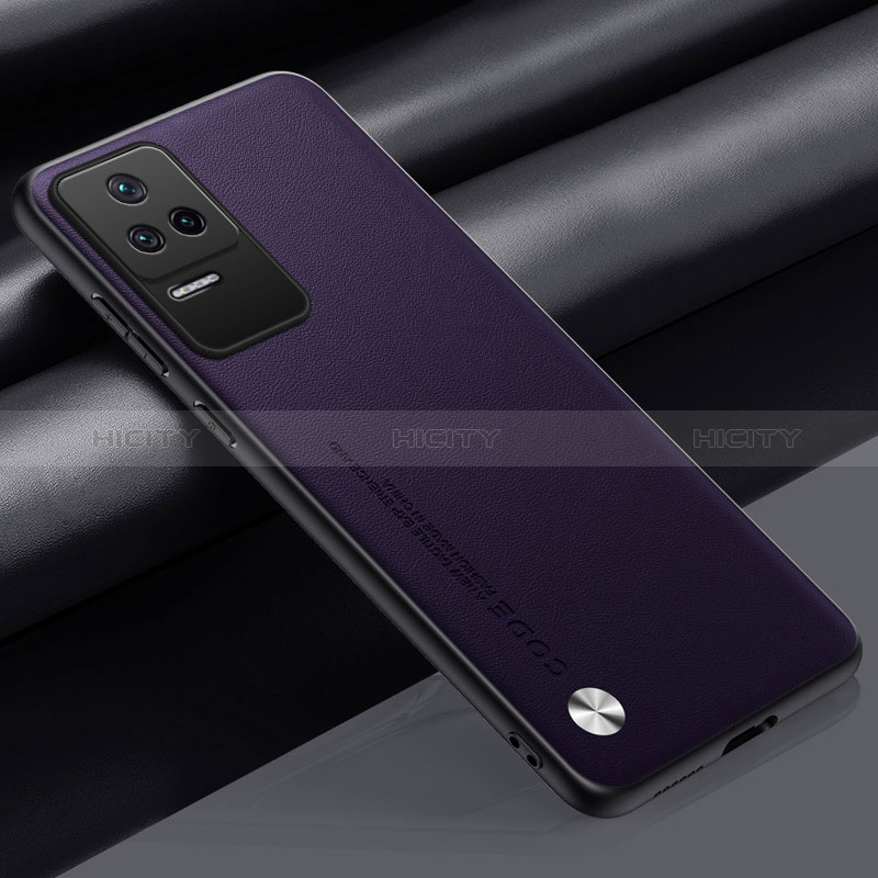 Funda Lujo Cuero Carcasa S01 para Xiaomi Redmi K50 5G Morado