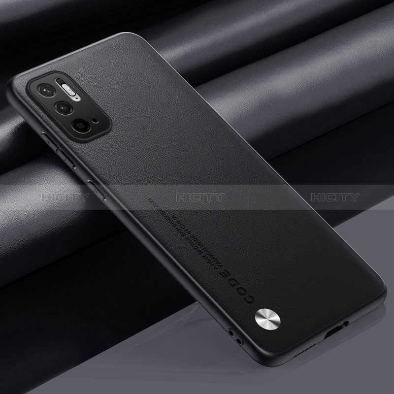 Funda Lujo Cuero Carcasa S01 para Xiaomi Redmi Note 10 5G Negro